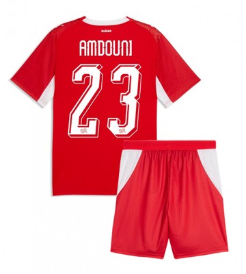 Schweiz Zeki Amdouni #23 Replika Hemmatröja Barn VM 2026 Kortärmad (+ Korta byxor)